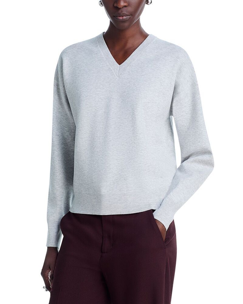 セオリー レディース アウター ニット・セーター Vネック Theory V Neck Light Sweater Gravity Melange