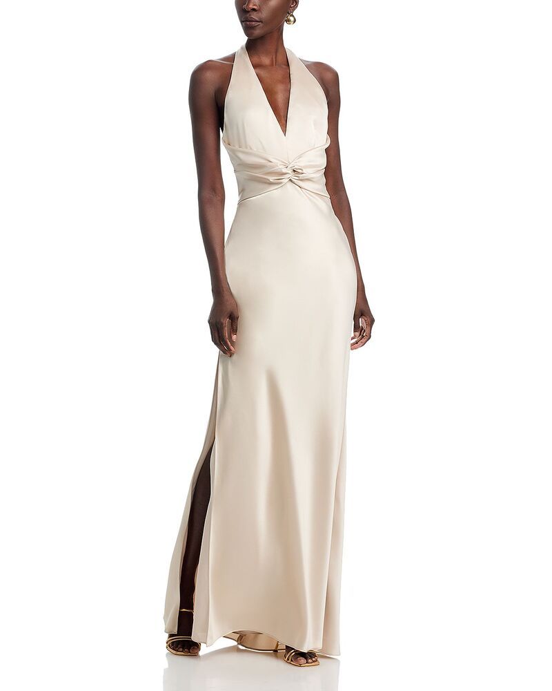アムサール レディース トップス ワンピース Amsale Janis Dress Champagne シャンパン
