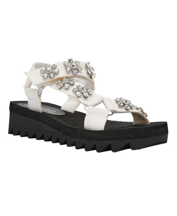 ワイルド ペアー レディース シューズ サンダル Wild Pair Kudose Sporty Embellished Sandals Created for Macys White ホワイト