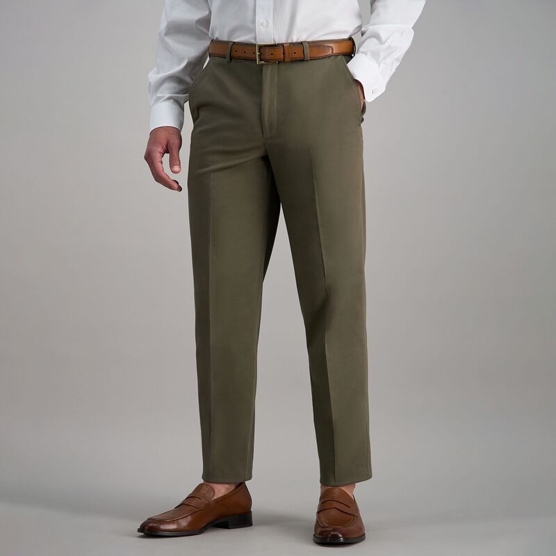 ハガー レディース ボトムス カジュアルパンツ Mens Haggar Iron Free Premium Khaki ClassicFit Flat Front Hidden Comfort Wai