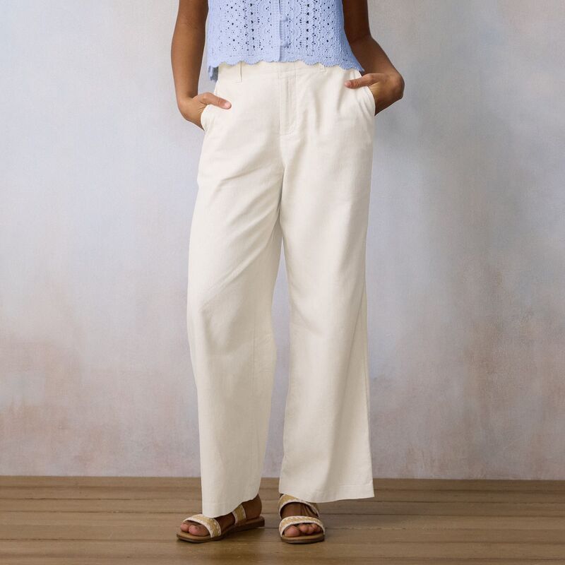 LC Lauren Conrad レディース ボトムス カジュアルパンツ Womens LC Lauren Conradrapey Elastic Back Trouser Pantstone Whi