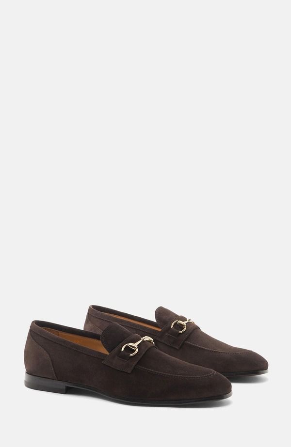 スカロッソ メンズ シューズ ローファー SCAROSSO Alessandro Loafers Brown Suede ブラウン