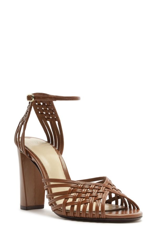 アレクサンドラバードマン レディース シューズ サンダル アンクル Alexandre Birman Lilian Woven Ankle Strap Sandal Espresso