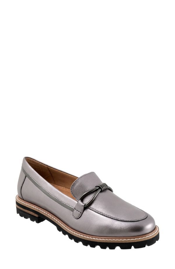 トロッターズ レディース シューズ スリッポン・ローファー Trotters Fiora Loafer Pewter ピューター