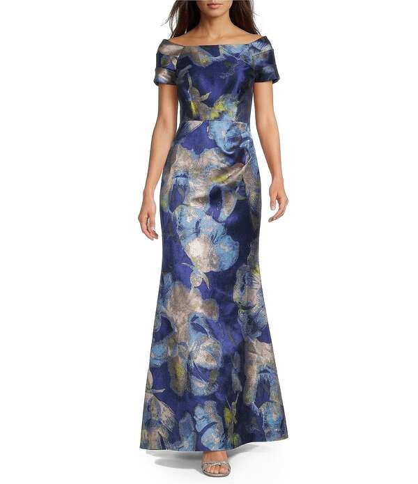 ジェイエスコレクションズ レディース トップス ワンピース A ライン フラワー柄 プリント フラワー JS Collections Jacquard Floral Print OffTheShoul