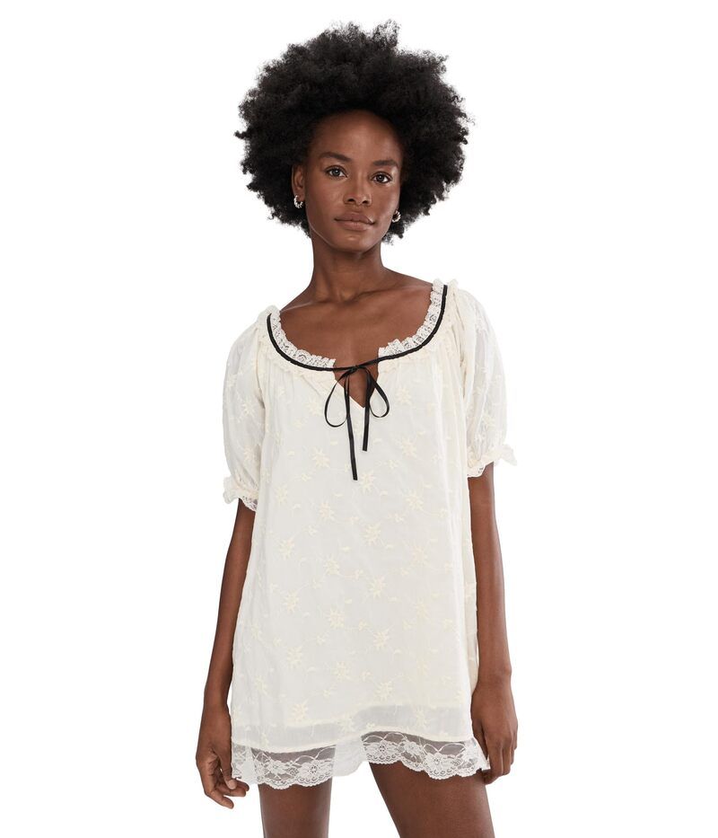 フリーピープル レディース トップス ワンピース ミニ Free People Juno Mini Dress Tea Black Combo ブラック