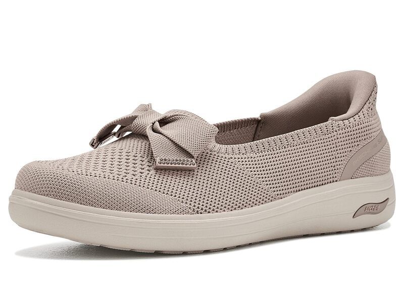 スケッチャーズ レディース シューズ スリッポン・ローファー SKECHERS Hands Free SlipIns Arch Fit Inspire Gemma Taupe トープ