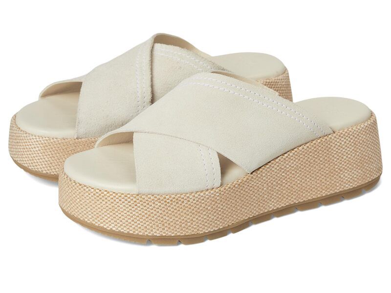 ソレル レディース シューズ ヒール プラットフォーム SOREL Sunpeak Platform Slide ChalkGum 16 チョーク