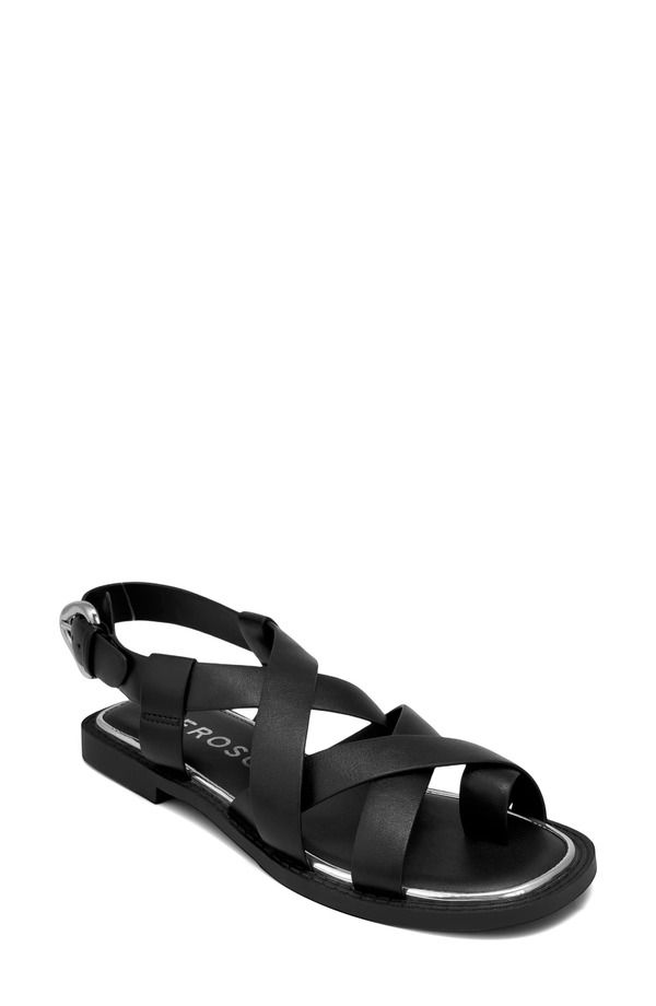 エアロソールズ レディース シューズ サンダル Aerosoles Cargo Toe Loop Sandal Black Fx Nappa ブラック