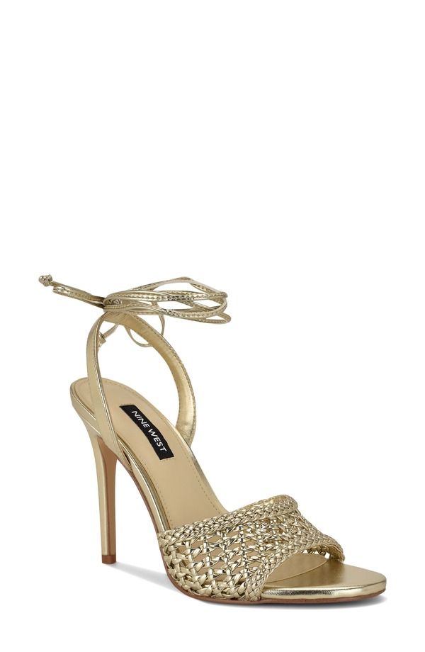 ナインウェスト レディース シューズ ヒール サンダル Nine West Merta Stiletto Sandal Gold ゴールド