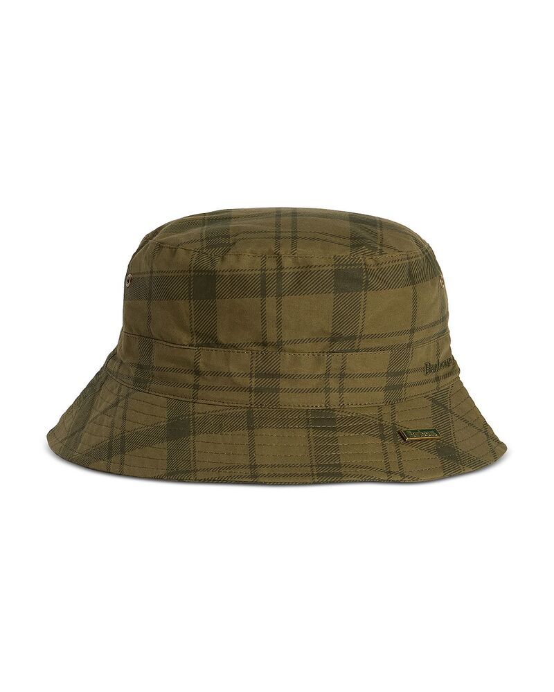 バブアー メンズ アクセサリー 帽子 Barbour Tartan Transport Bucket Hat Dusky Green Tartan グリーン