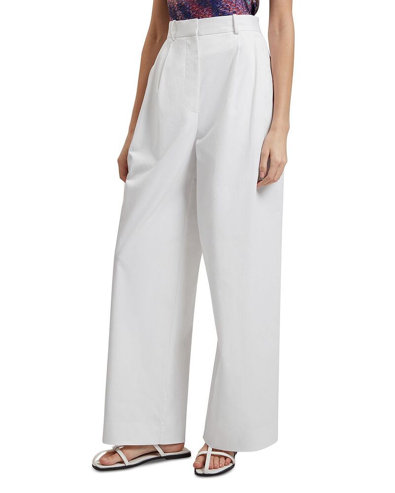テッドベーカー レディース ボトムス カジュアルパンツ Ted Baker Zozia Pleat Front High Waisted Trousers White ホワイト