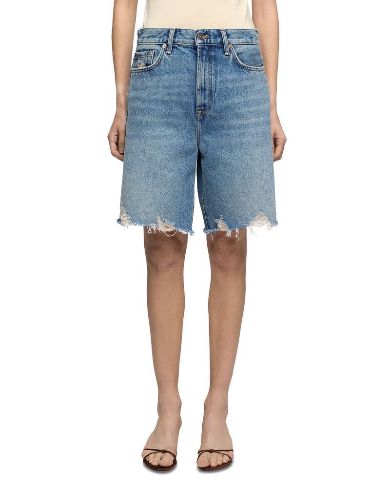 セブンフォーオールマンカインド レディース ボトムス ハーフパンツ・ショーツ ショートパンツ デニム 7 For All Mankind Lola Denim Shorts in Wave デニム