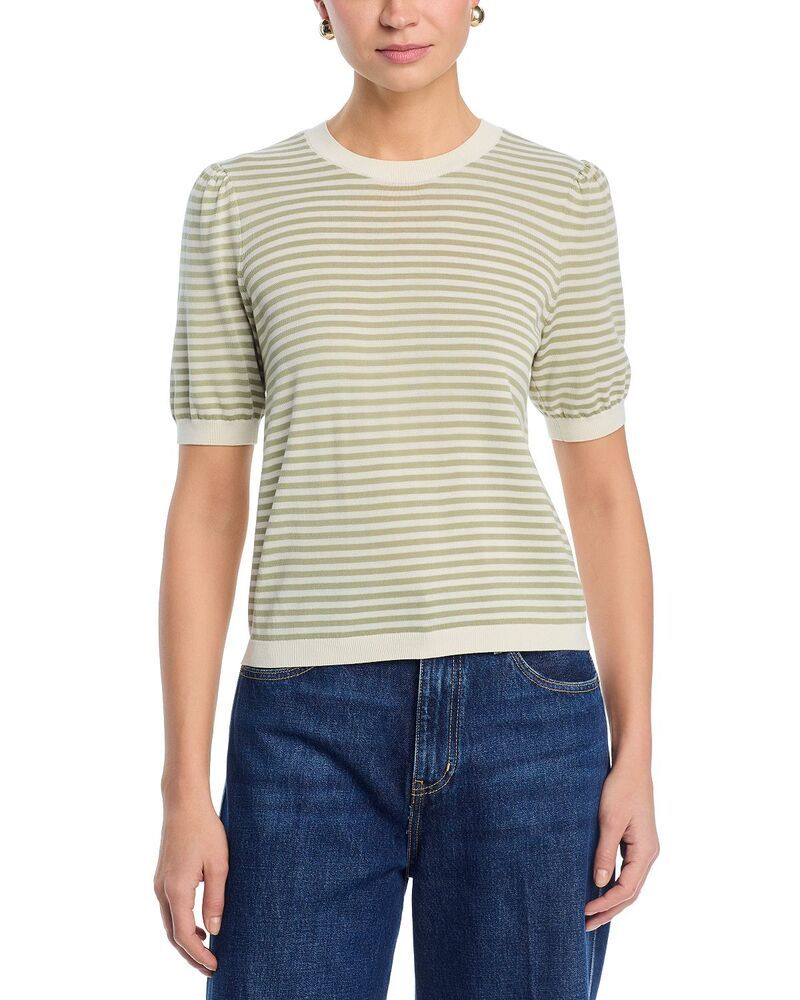 フレーム レディース アウター ニット・セーター FRAME The Striped Gather Sweater Sage Multi セージ