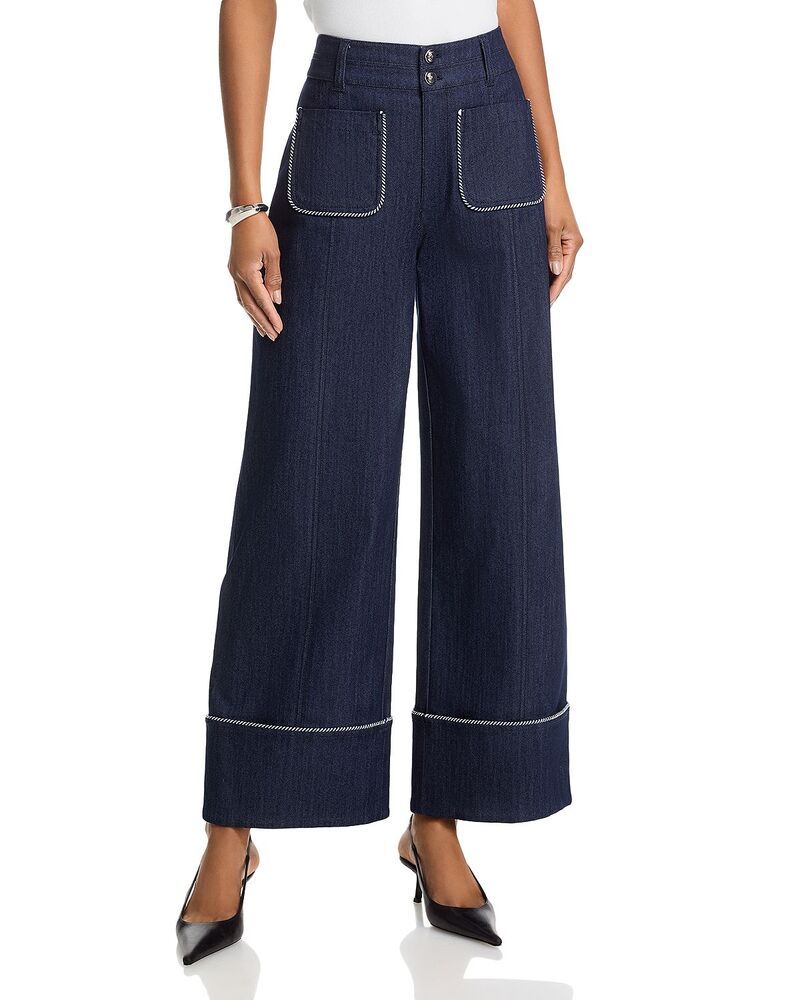 サンク セプト レディース ボトムス カジュアルパンツ ワイドレッグ Cinq Septwisted Trim Wide Leg Dorothea Pants Indigo インディゴ