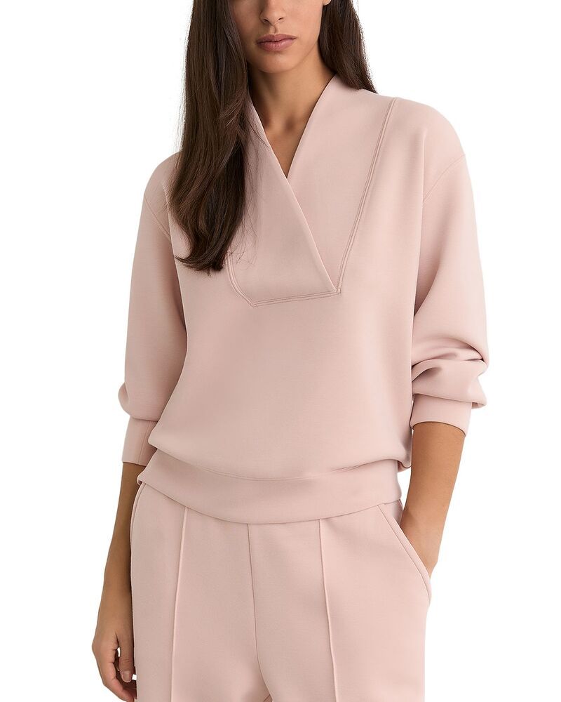 レイス レディース アウター パーカー・スウェット シャツ REISS Annabel Shawl Neck Sweatshirt Pale Pink ピンク