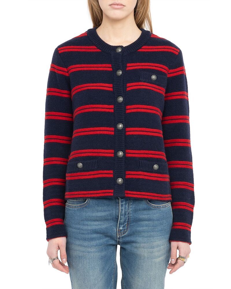 ザディグ エ ヴォルテール レディース アウター カーディガン Zadig Voltaire Camo Cardigan Encre