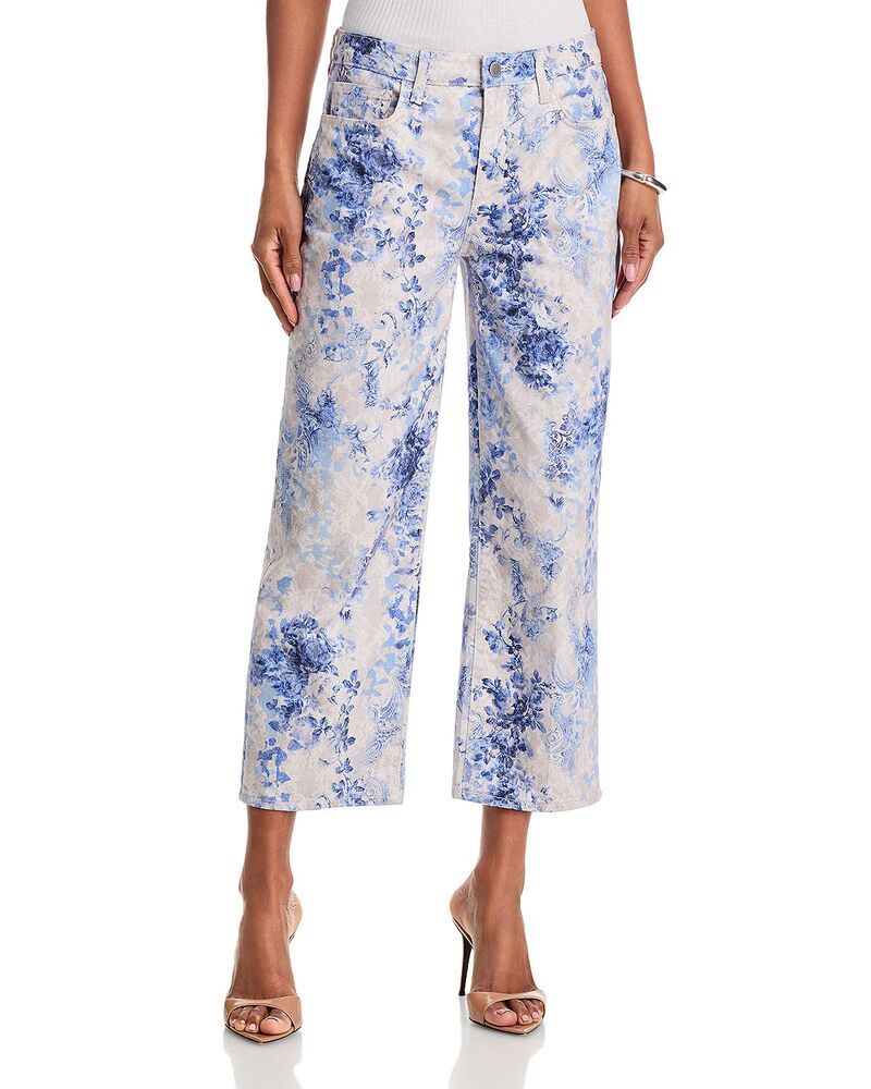 ラジャンス レディース ボトムス デニムパンツ レース ジーンズ LAGENCE June High Rise Crop Stovepipe Jeans Lace Ivory Lace アイボリー