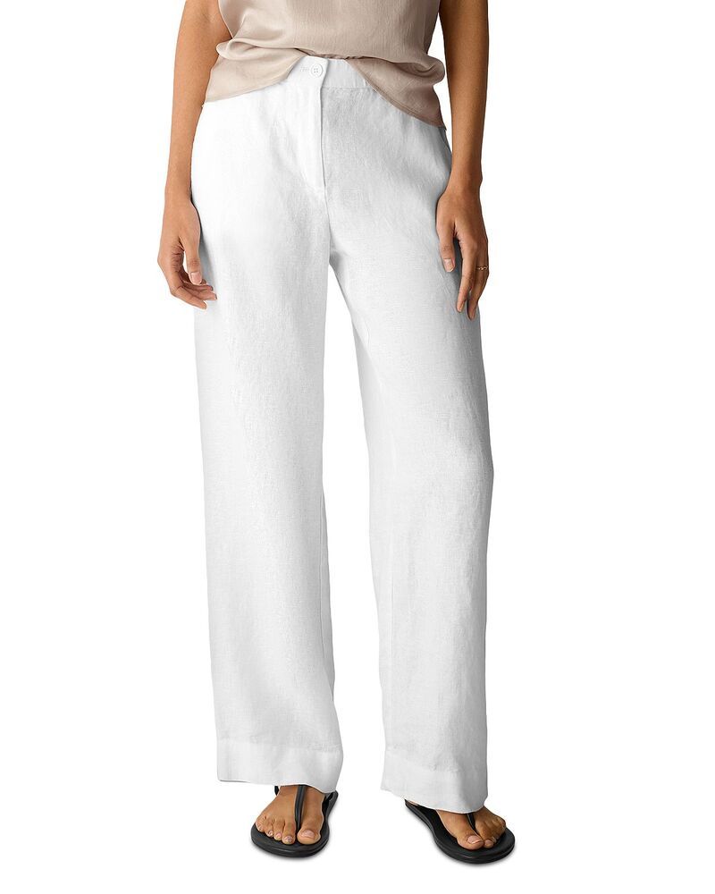 エイリーンフィッシャー レディース ボトムス カジュアルパンツ Eileen Fisher Straightrousers White ホワイト