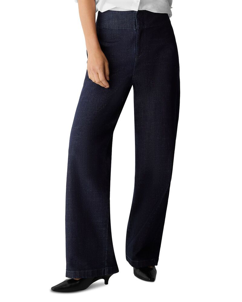 エイリーンフィッシャー レディース ボトムス カジュアルパンツ ワイドレッグ デニム Eileen Fisher Denim Wide Leg Pants Deep Indigo インディゴ