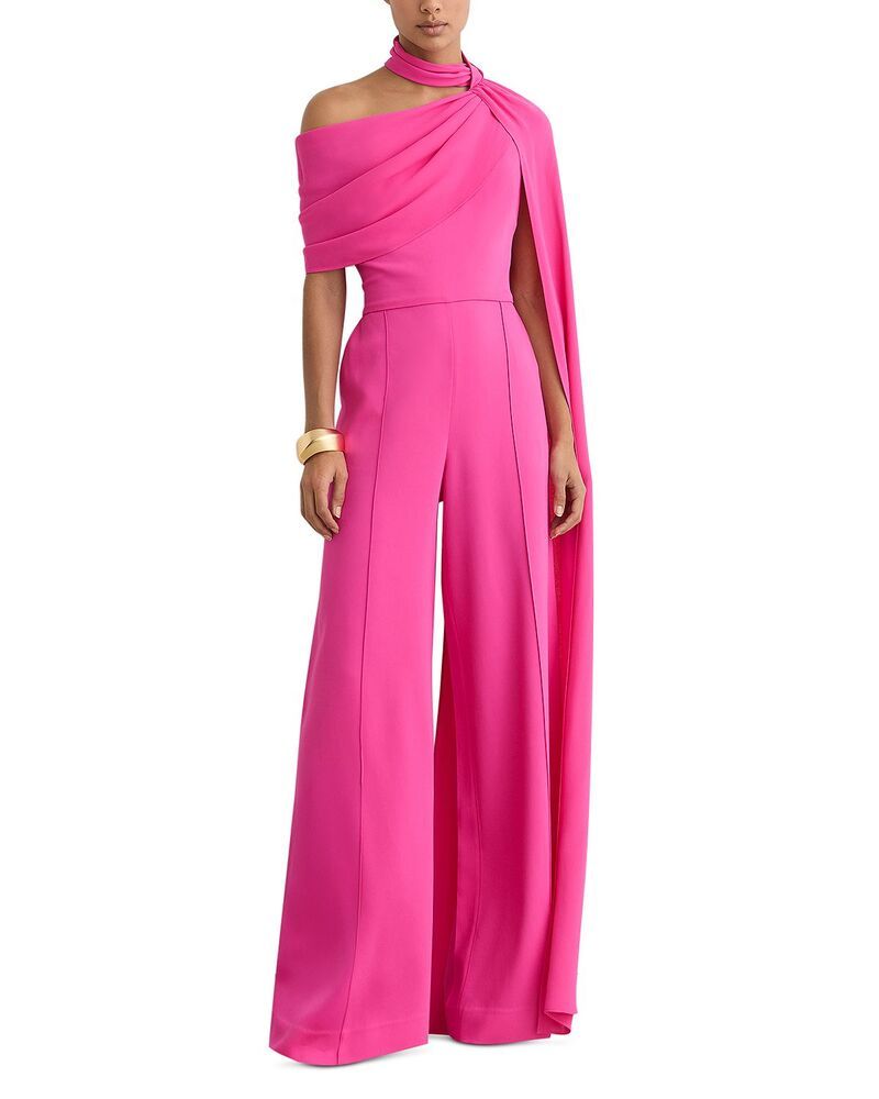 レイス レディース トップス ジャンプスーツ アシンメトリー ドレープ REISS Carrie Draped Asymmetric Jumpsuit Raspberry