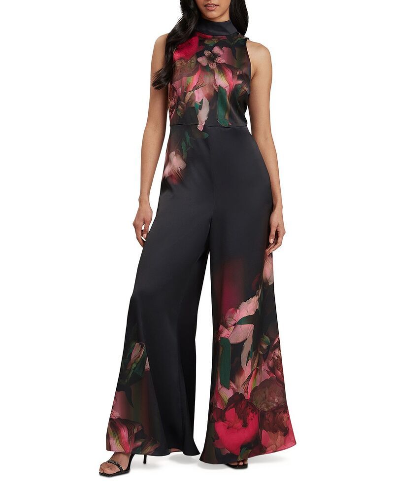 テッドベーカー レディース トップス ジャンプスーツ ワイドレッグ Ted Baker Kinsala Wide Leg Jumpsuit Black ブラック