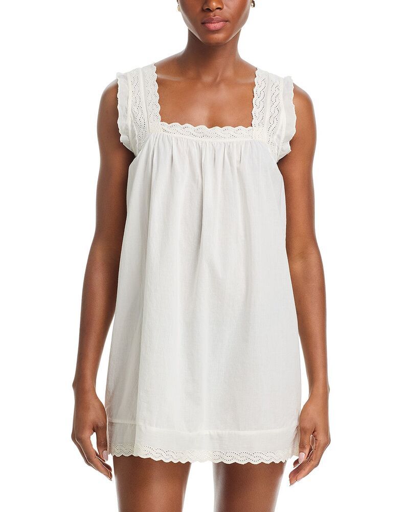 ザ・グレート レディース トップス タンクトップ ミニ THE GREAT Theyelet Mini Tank Sleep Dress True White ホワイト