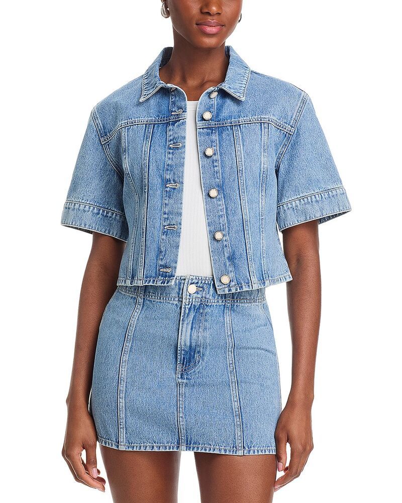 ヴェロニカ ベアード レディース アウター ジャケット・ブルゾン デニム Veronica Beard Malcom Denim Jacket Silver Dust シルバー