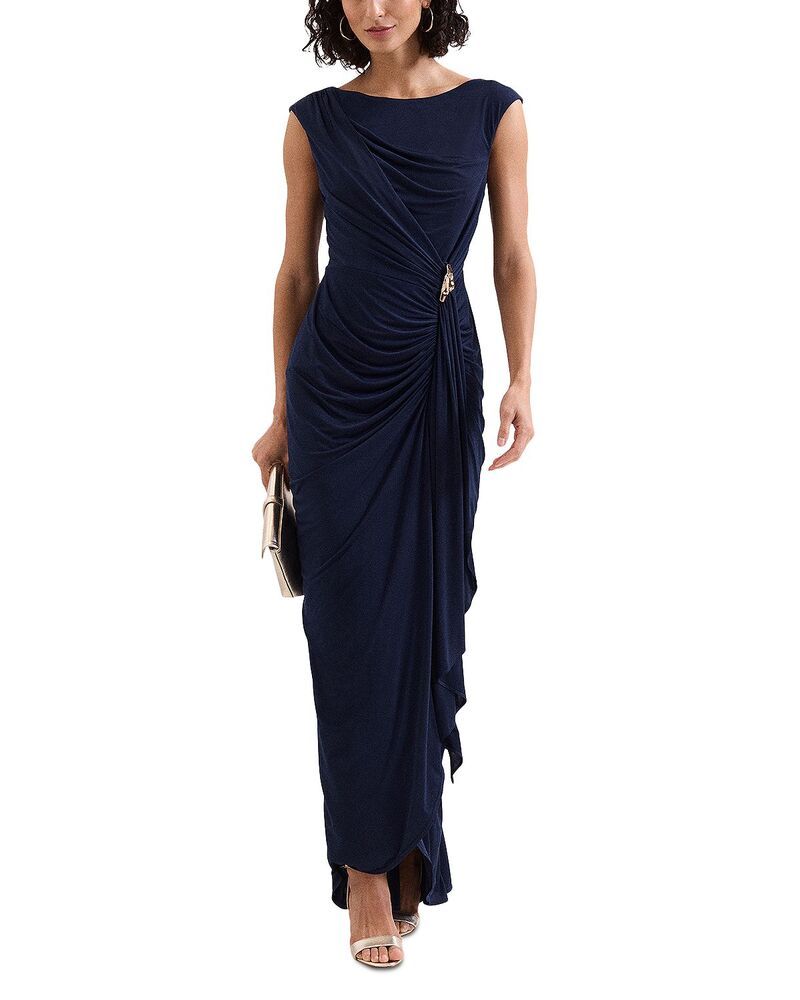 フェイズ・エイト レディース トップス ワンピース マキシ Phaseight Donna Maxi Dress Navy ネイビー