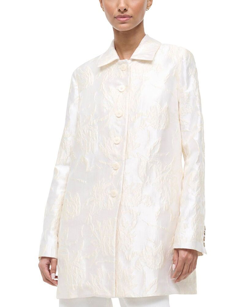 スタウド レディース アウター ジャケット・ブルゾン STAUD Halton Jacquard Jacket Botanic Ivory アイボリー