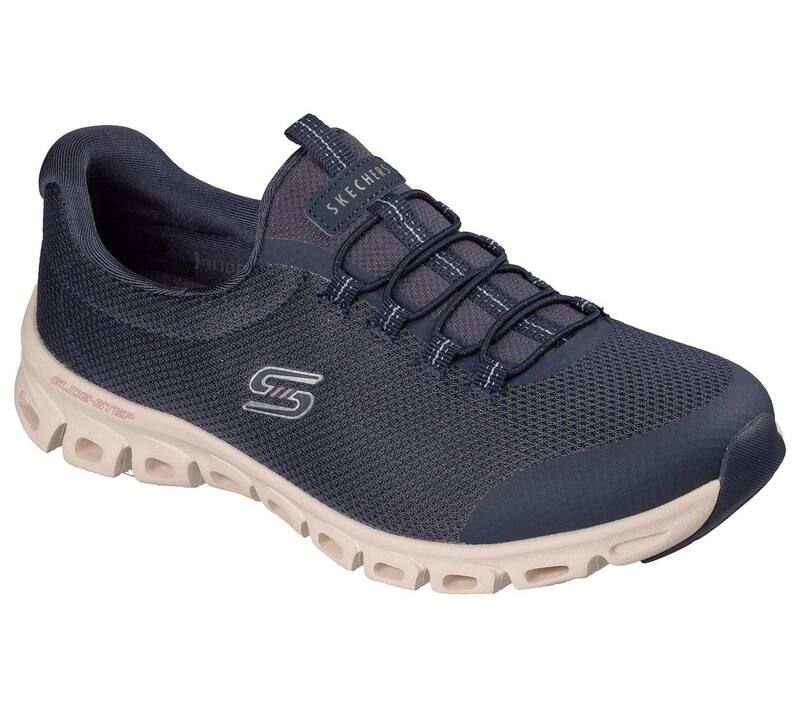 スケッチャーズ レディース シューズ スニーカー Skechers GlideStep Glistened Womens Flexible Comfort Sneakers Navy ネイビー