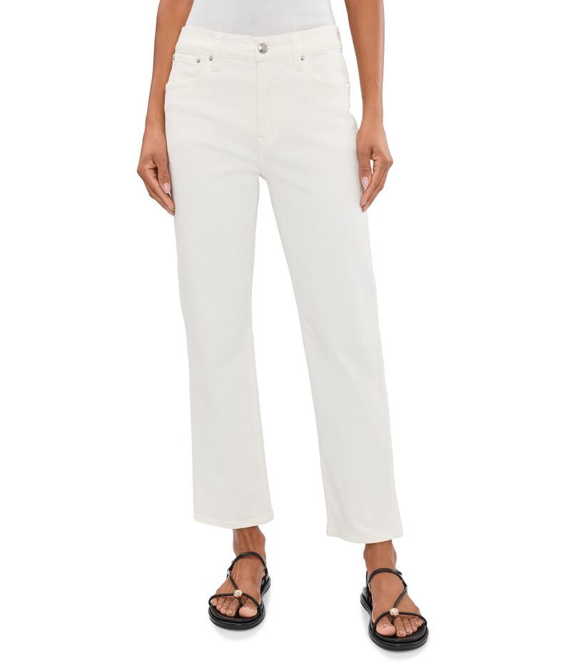 メイドウェル レディース ボトムス デニムパンツ Madewell The Short Dean Easy Straight Jean in Tile White ホワイト