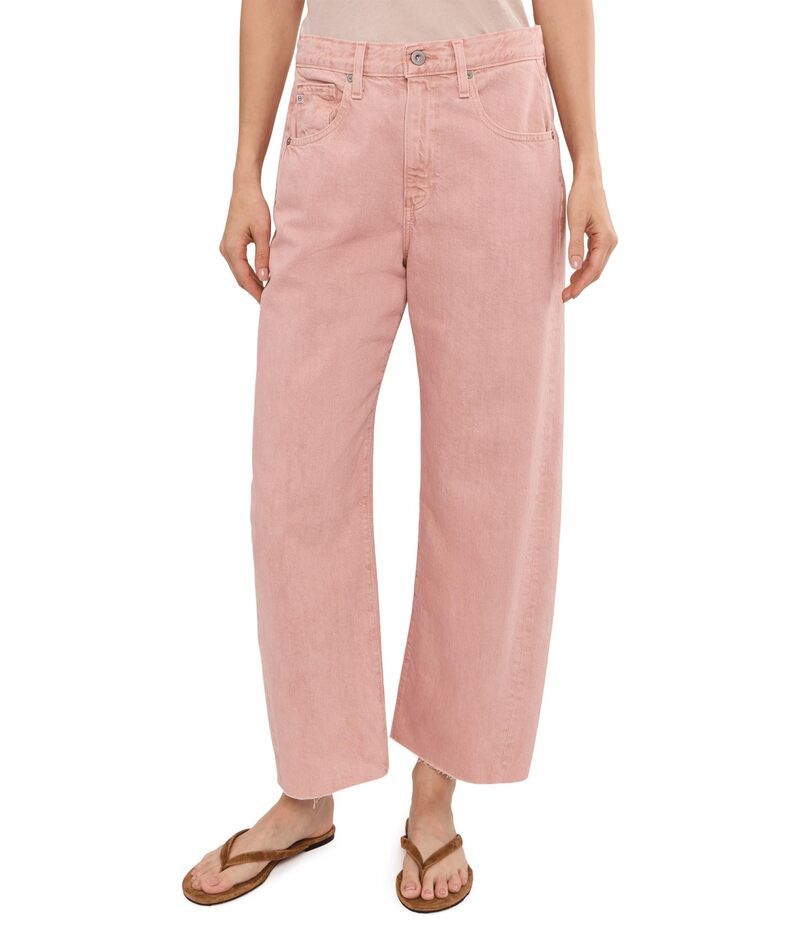 エージージーンズ レディース ボトムス デニムパンツ AG Jeans Hattie HighRise Crop Barrel in Sulfur Sparkling Rose Sulfur Spar
