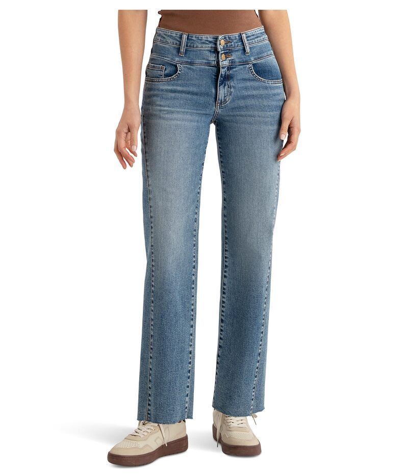 カットフロムザクロス レディース ボトムス カジュアルパンツ ワイドレッグ KUT from the Kloth Charlotte HighRise Wide Leg Side Inset Raw