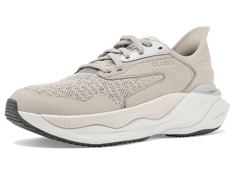 クラークス レディース シューズ スニーカー Clarks Pace Grey Combi Text グレー