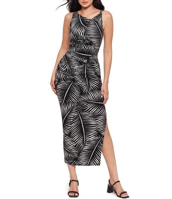 ミラクルスーツ レディース トップス ワンピース ノースリーブ マキシ Miraclesuit Palmera Scoop Neck Sleeveless Knotted Waist Maxi Bod