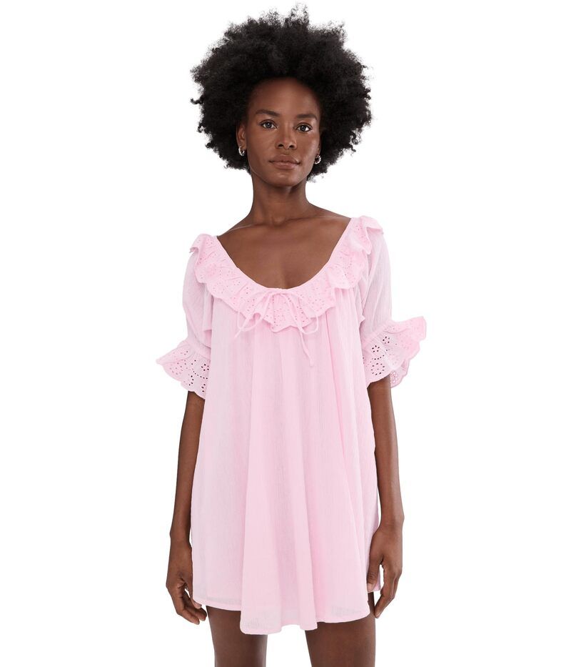 ウミーユアムーム レディース トップス ワンピース Show Me Your Mumu Toulouse Dress Pink Eyelet ピンク