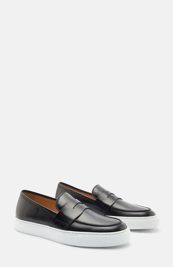 スカロッソ メンズ シューズ スニーカー SCAROSSO Alberto Sneakers Black Calf ブラック