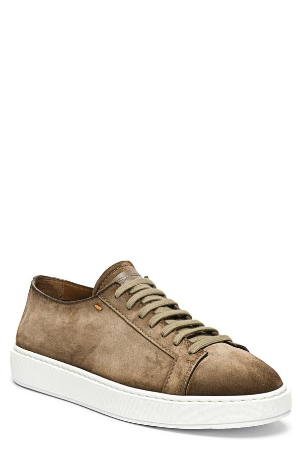 サントーニ メンズ シューズ スニーカー スエード Santoni Damps Low Top Suede Sneaker Brown ブラウン