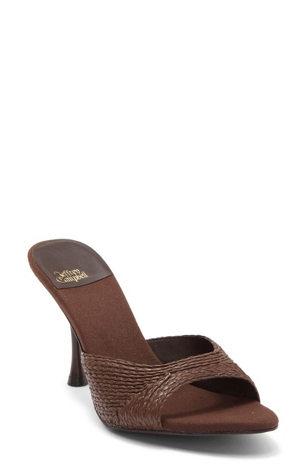 ジェフリー キャンベル レディース シューズ サンダル Jeffrey Campbell Agent Slide Sandal Dark Brown Raffia ブラウン