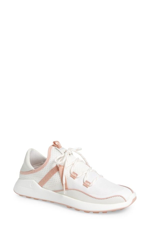 オルカイ レディース シューズ スニーカー OluKai Kawela Waterproof Spikeless Golf Shoe Bright White Soft Pink ホワイト