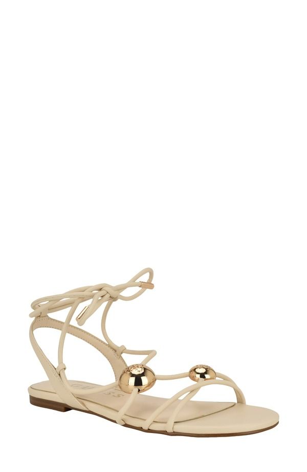 ゲス レディース シューズ サンダル アンクル GUESS Tabell Ankle Wrap Sandal Ivory アイボリー