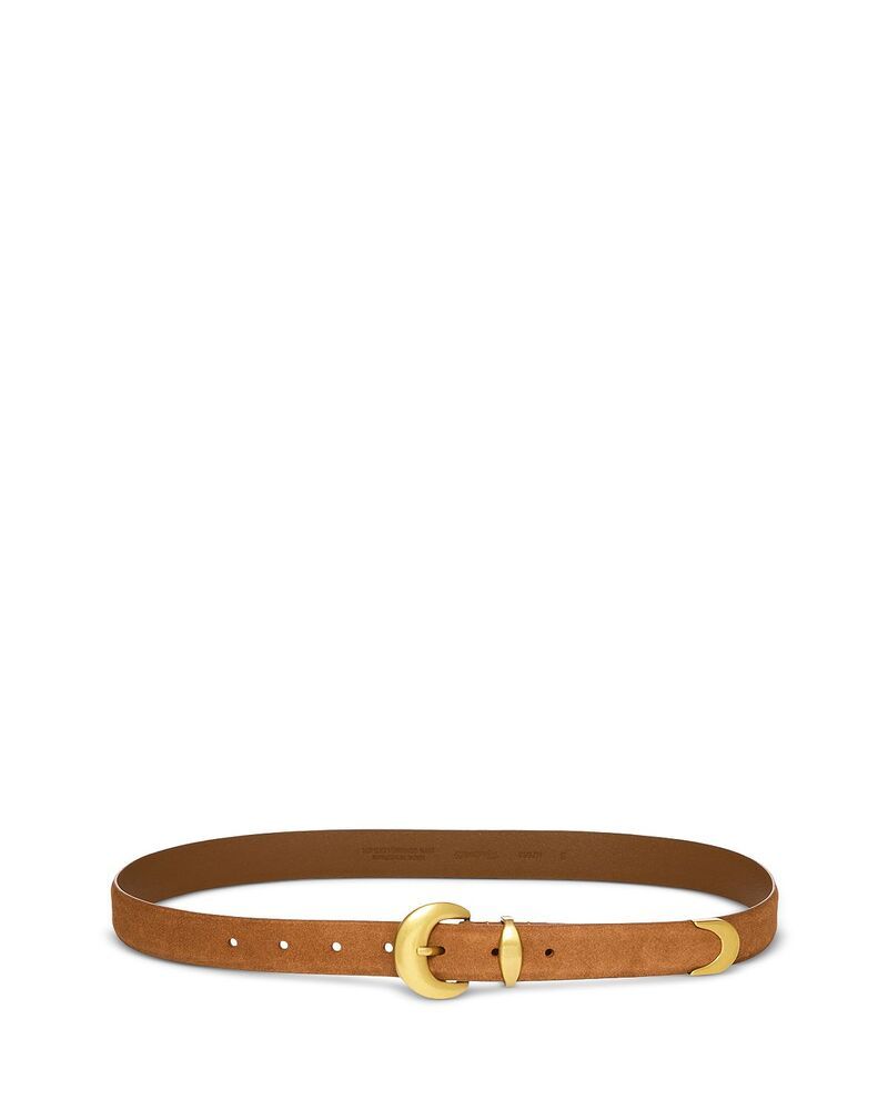 メイドウェル レディース アクセサリー ベルト レザー Madewell Womens Lucie Domed Buckleather Belt Dried Acorn
