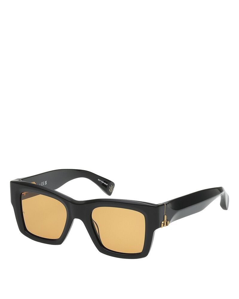 ラグアンドボーン レディース アクセサリー サングラス・アイウェア rag bone Square Sunglasses 50mm shiny black brown ブラック