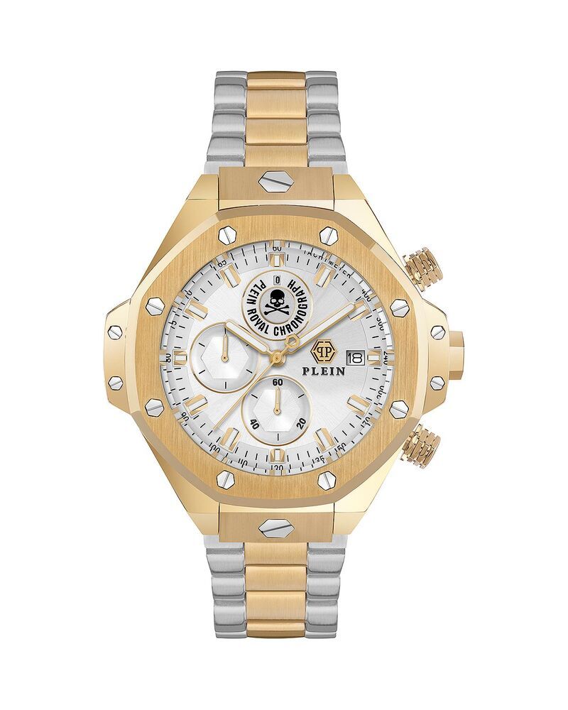 フィリッププレイン レディース アクセサリー 腕時計 PHILIPPLEIN Chrono Royal Bracelet Watch 46mm Two Tone