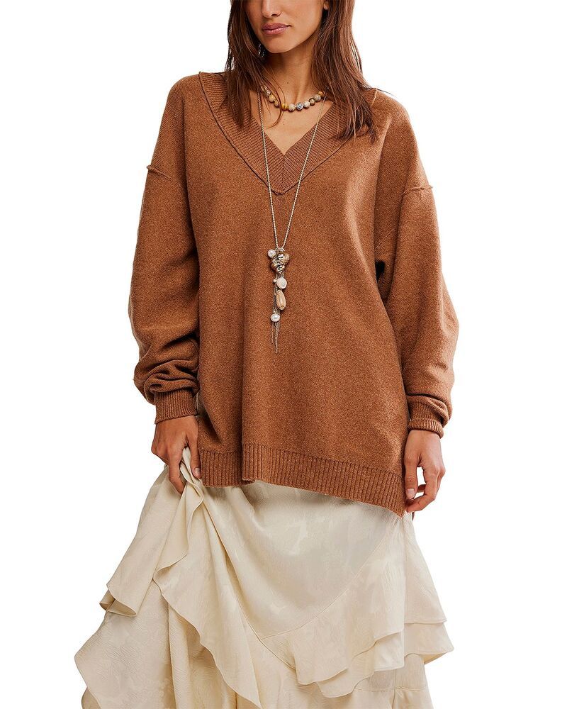 フリーピープル レディース アウター ニット・セーター Vネック チェルシー Free People Chelsea V Neck Sweater Muscavado 20,705円
