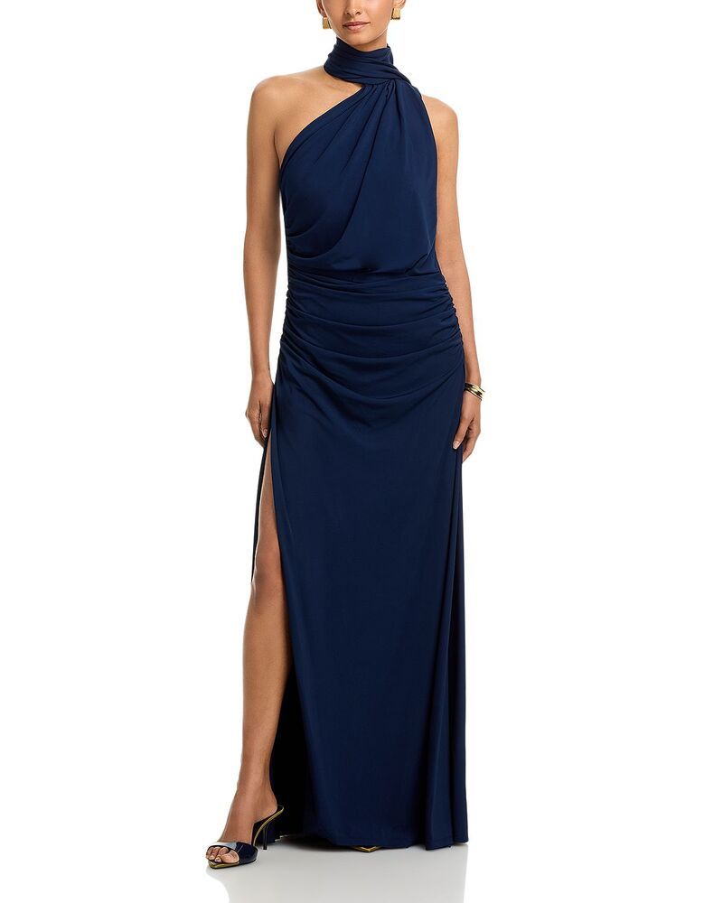 シムカイ レディース トップス ワンピース ドレープ ジャージー SIMKHAI Moira Draped Jersey Gown Midnight