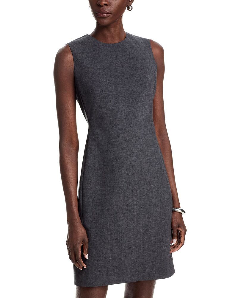セオリー レディース トップス ワンピース ウール Theory Classic Wool Blend Sheath Dress Charcoal Melange チャコール