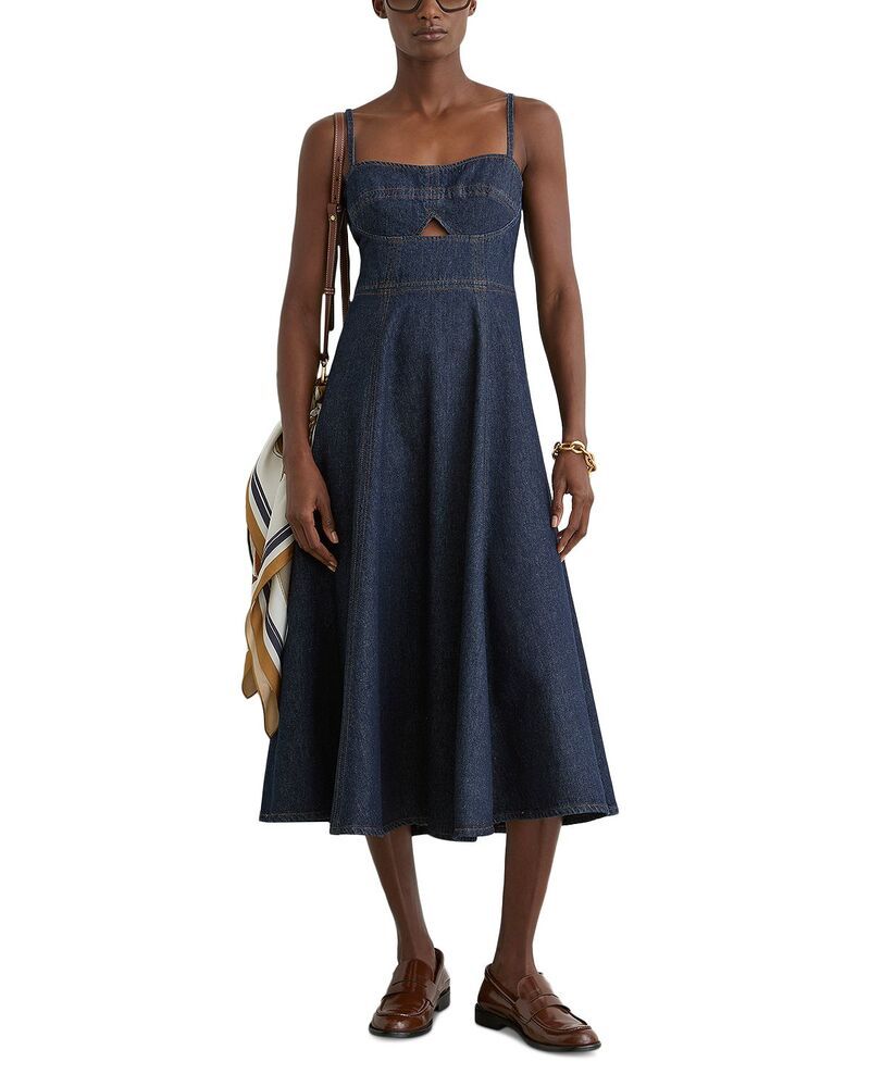 レイス レディース トップス ワンピース REISS Emma Dress Indigo Blue インディゴ