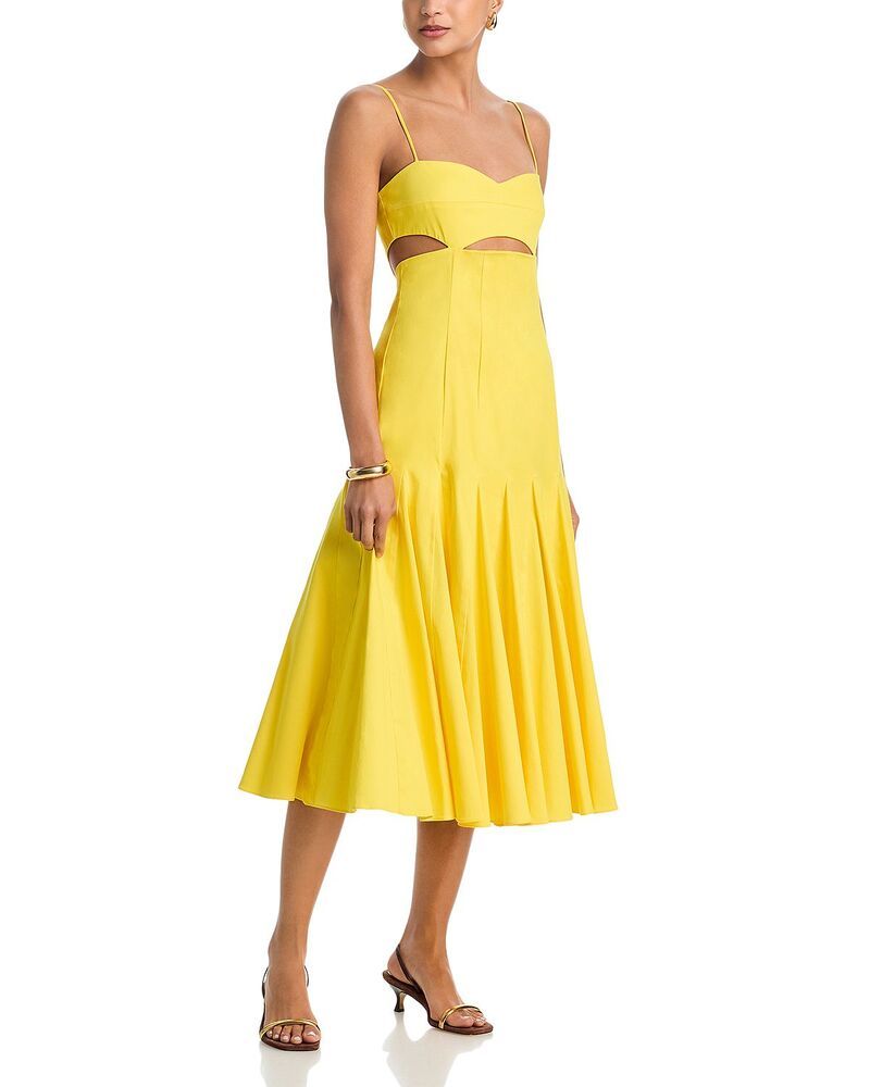 ブラックハロ レディース トップス ワンピース ミディ Black Halo Erica Midi Dress Lemon Tonic